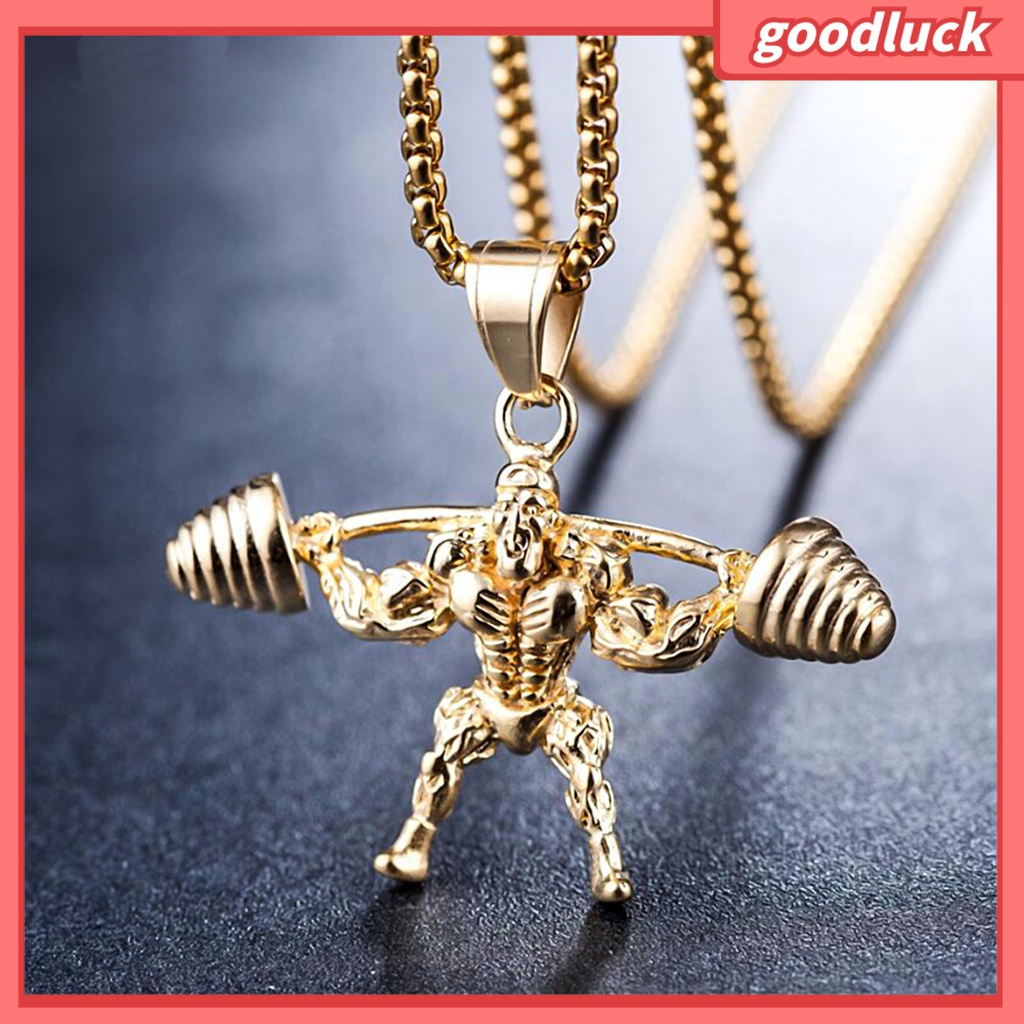 vòng cổ Mặt Hình Quả Tạ Tập Gym Độc Đáo Cá Tính