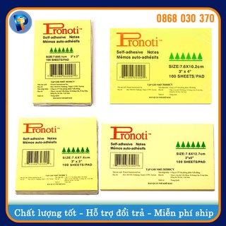 Giấy Note Pronoti Vàng - Giấy Nhớ Ghi Chú Loại 3x2 3x3 3x4 3x5 Tùy Chọn