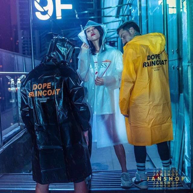 Áo mưa Thái Lan teen Dope Raincoat siêu hot ( Vàng và Đen)