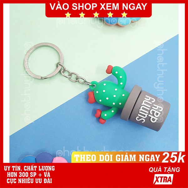 Móc khóa cây xương rồng dễ thương ✓Hàng mẫu 2