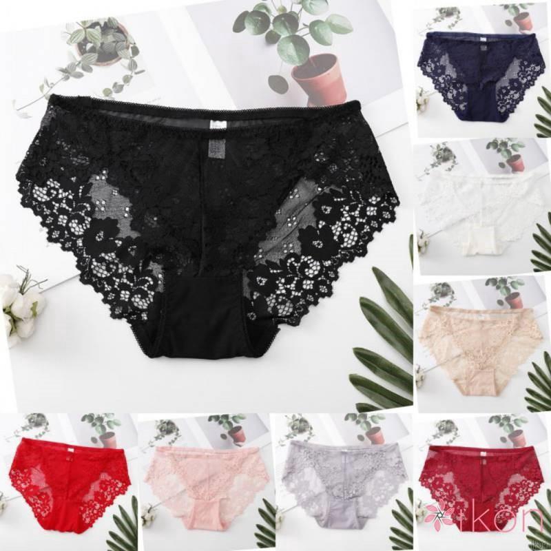 Quần lót cotton phối ren giấu đường may thời trang