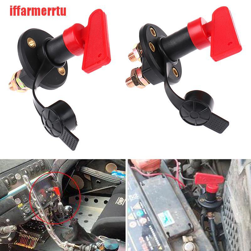 {iffarmerrtu}12V 24V Battery Disconnect Red Key Cut Off Main Kill Switch for Car Truck Boat TQM