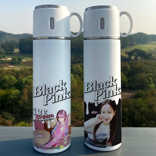 Bình Nước Giữ Nhiệt Cỡ Lớn In Hoạt Hình blackpink Lisa Dễ Mang