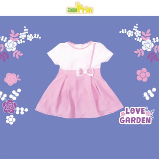 Đầm xòe đính nơ bé gái amprin mimi d444