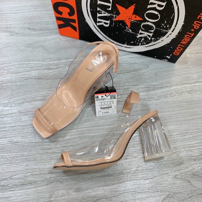 Giầy zara quai trong gót trụ