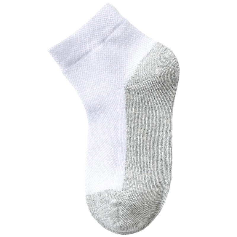 Vớ Cotton Ngang Mắt Cá Màu Trắng Dành Cho Trẻ Em 3-15 Tuổi 3-15 Tuổi