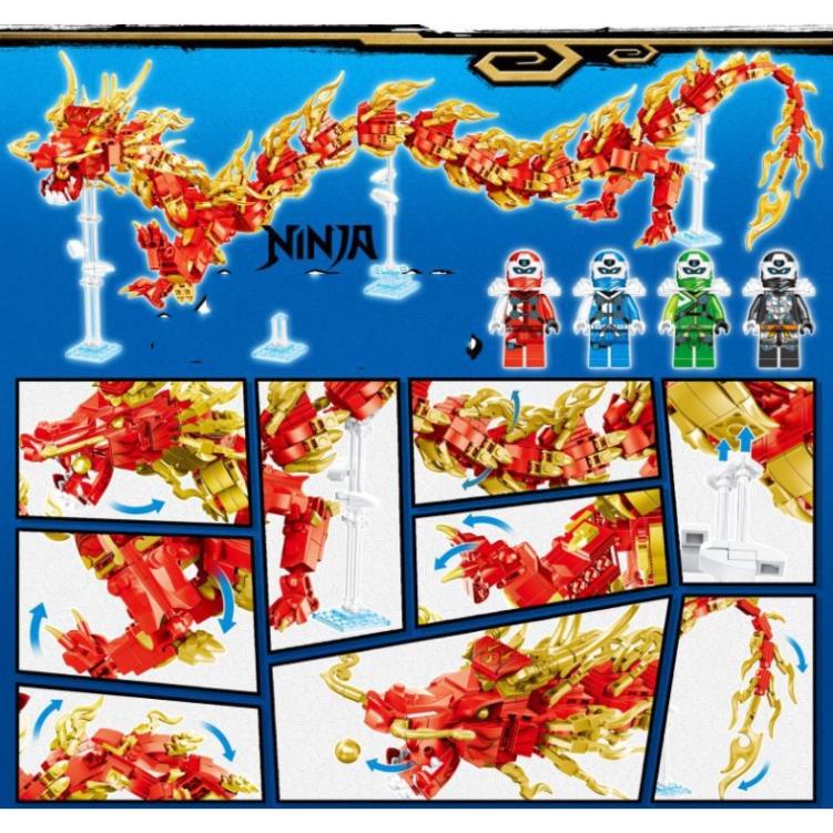 Bộ Đồ Chơi Xếp Hình Lắp Ghép Ninja Rồng Cho Bé, Lắp Ráp Dragon