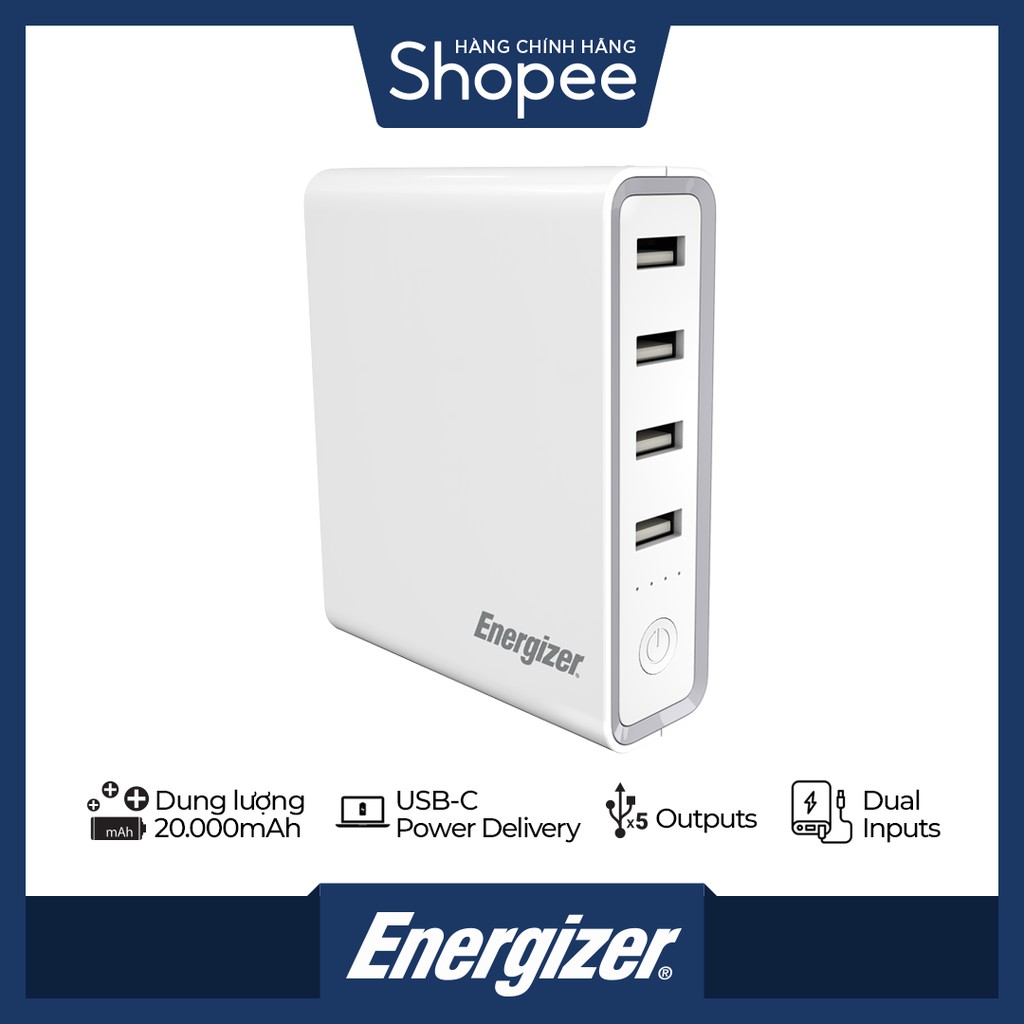 Pin sạc dự phòng Energizer 20,000mAh PD 45W - XP20001PD