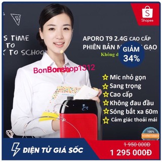 CHÍNH HÃNG Loa trợ giảng không dây Aporo T9 2.4G mic hạt gạo siêu nhỏ HOT