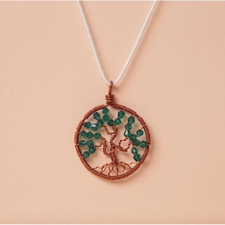Dây cổ mặt Tree Of Life theo phong thuỷ - trang sức dây cuốn thủ công độc lạ