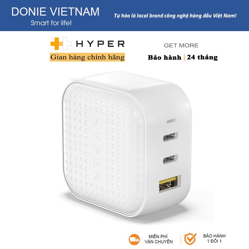 Sạc Đa Cổng Hyper Juice GaN 66W Charger Smallest HJ265 Nhỏ Nhất Thế Giới