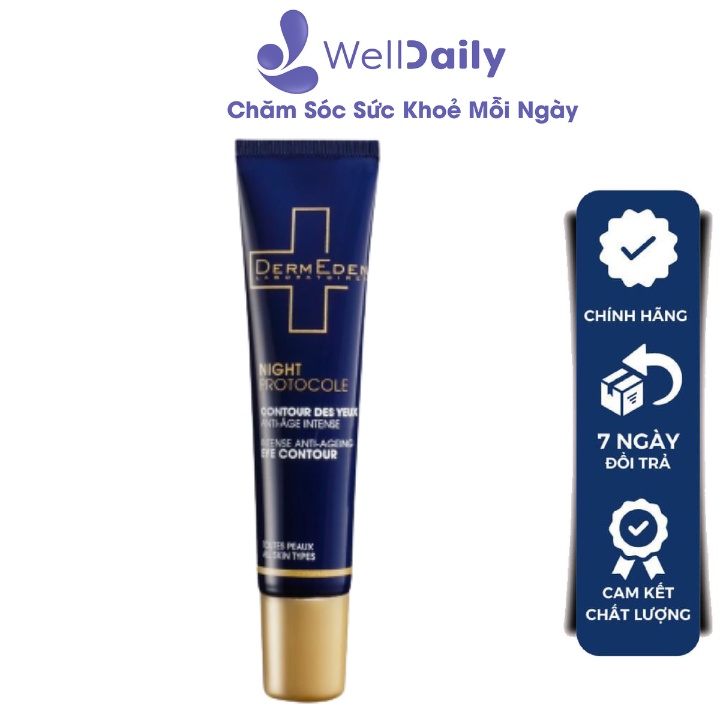 Kem Mắt Làm Mờ Quầng Thâm Nếp Nhăn Bọng Mắt, Tàn Nhang Dermeden Eye Contour Retinol 1% + Niacinamide 5%