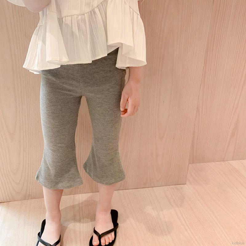Quần Lửng Ống Loe Thời Trang Hàn Quốc Cho Bé Gái
