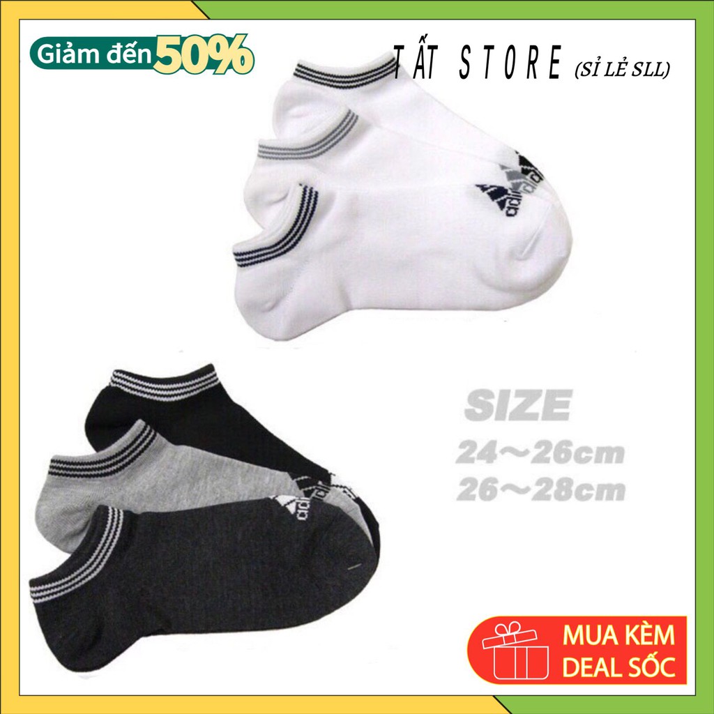Vớ nam cổ ngắn -Tất thể thao ADIIDAAS  TT28