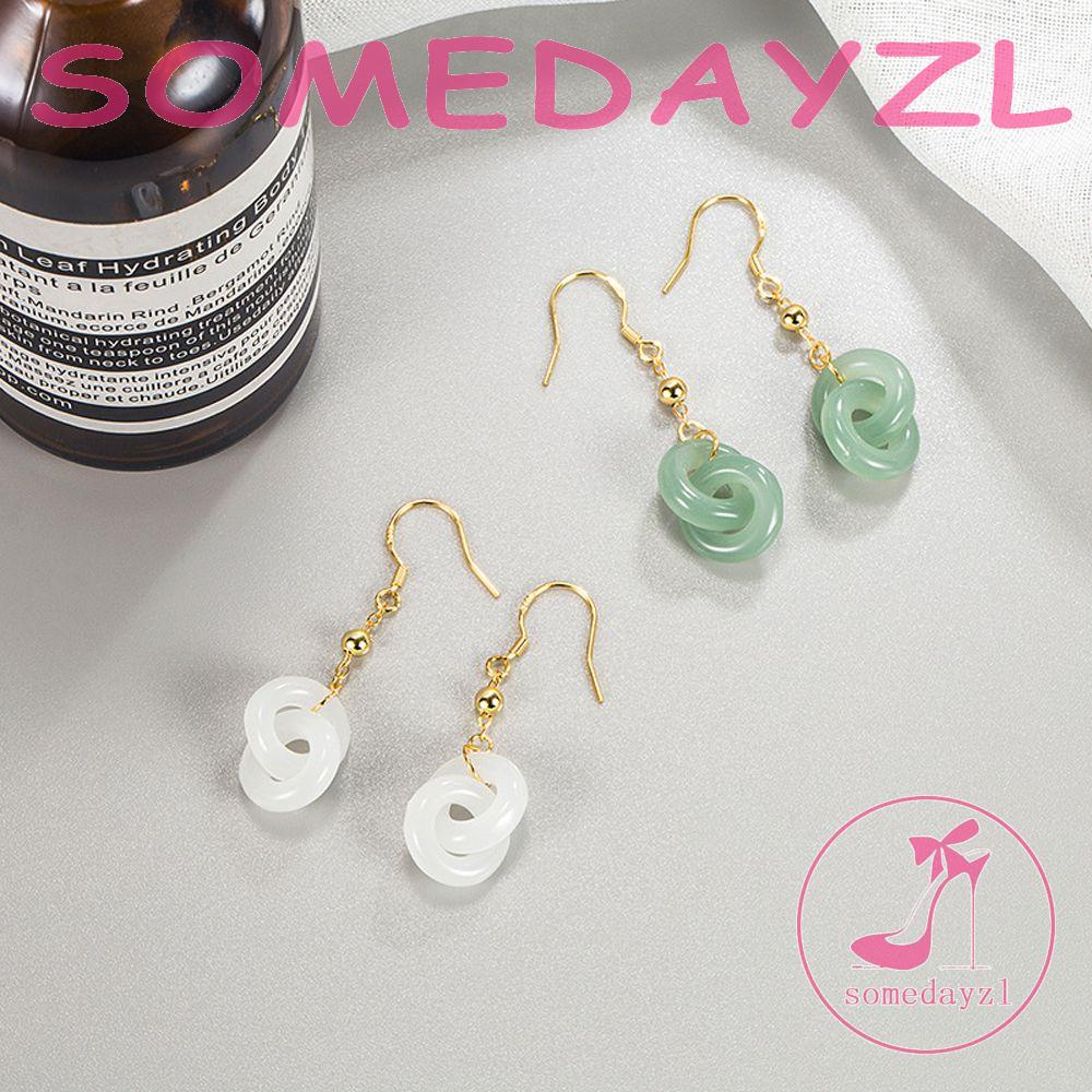 Khuyên Tai Hình Tròn Phong Cách Retro Đơn Giản Dành Cho Nữ