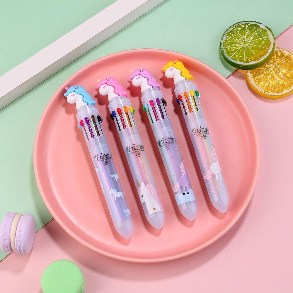 Bút Bi 10 Màu Hình Kỳ Lân Dễ Thương