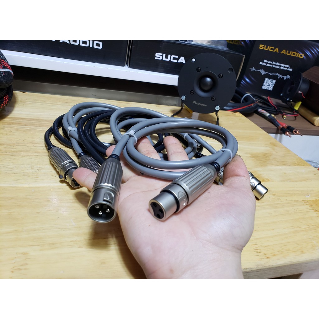 Dây canon đực cái bãi nhật lõi to đồng mạ bạc cải thiện dàn âm thanh tốt dài 1m