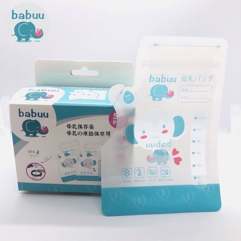 Túi trữ sữa babuu 100ml cho bé ( hộp 30 túi )