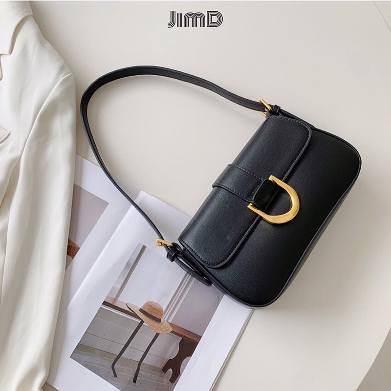 Túi đeo kẹp nách\đeo chéo da trơn khoá nam châm - MB001