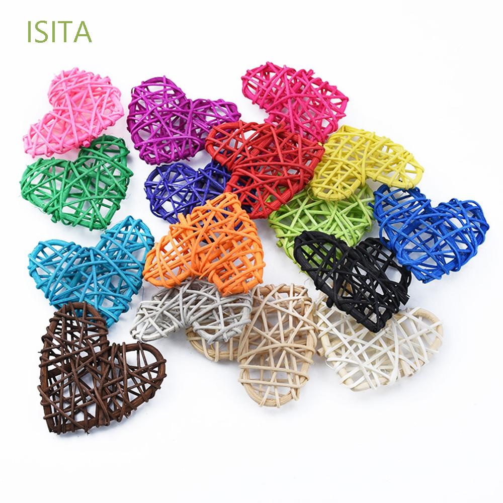Set 5 quả cầu mây hình trái tim/ngôi sao nhiều màu dùng trang trí tiệc cưới DIY