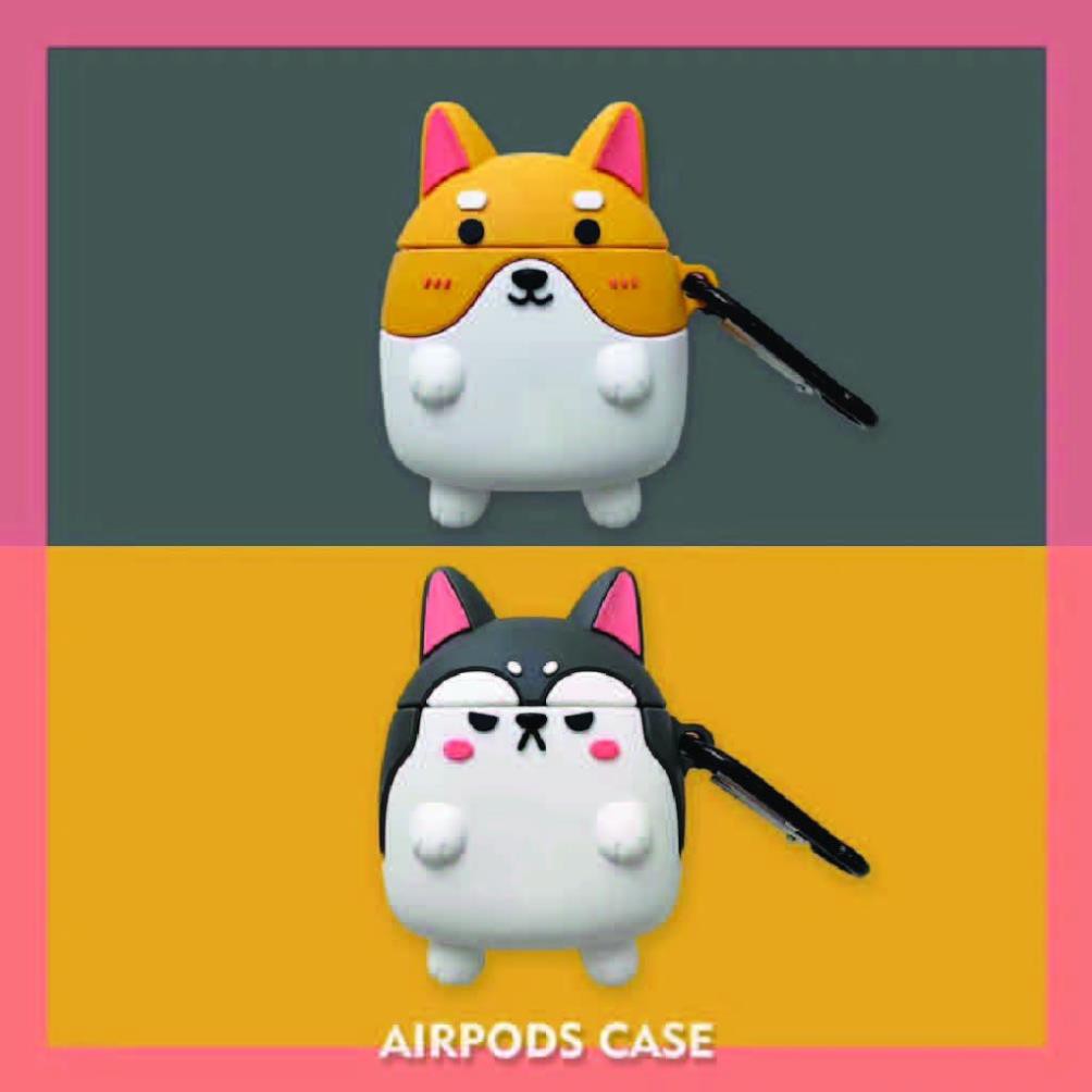 Airpods Case ⚡ Freeship ⚡ CHÓ HUSKY - CORGI Case Tai Nghe Không Dây Airpods 1/ 2/ i12 - TGDĐ89