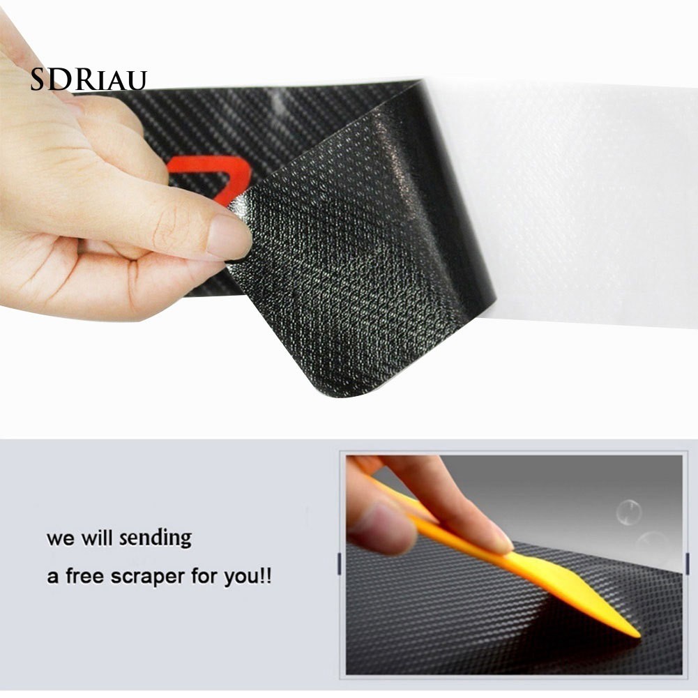 Set 4 sticker bằng carbon 4D chống trầy bảo vệ cho cửa xe hơi