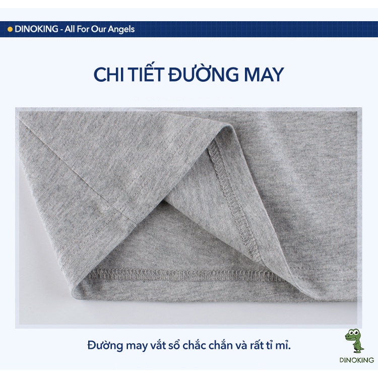 Áo dài tay bé trai DINOKING Áo thu đông trẻ em chất thun cotton mềm mịn ấm áp cho bé 2-8 tuổi AD02