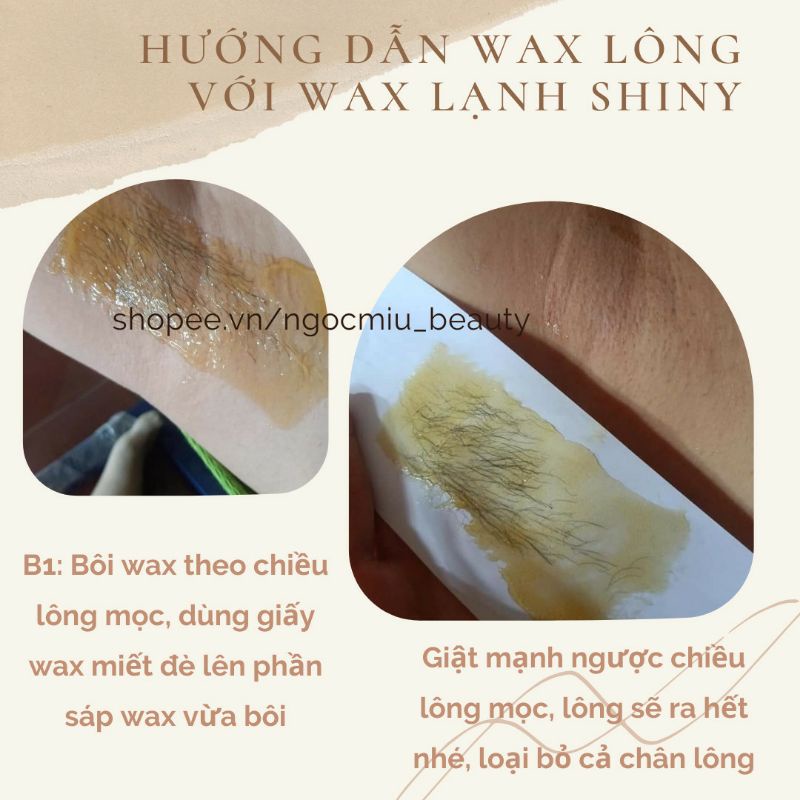 Sáp wax lông Shiny handmade 250g, wax lông tay, chân, nách tại nhà