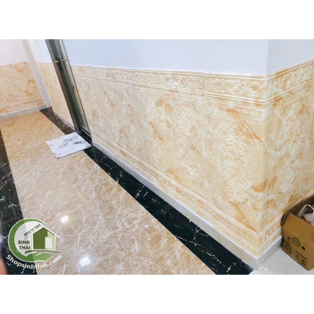 Xốp dán tường hoa văn cổ điển, xốp dán lamri chân tường