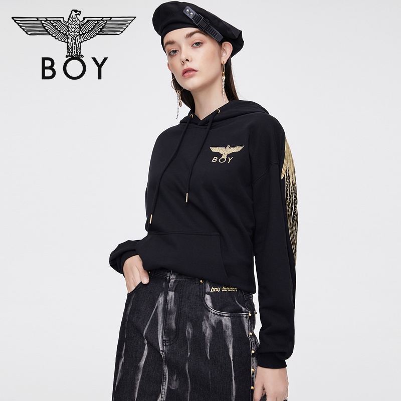 Áo hoodie thêu hình chim đại bàng 100% chính hãng BOY LONDON