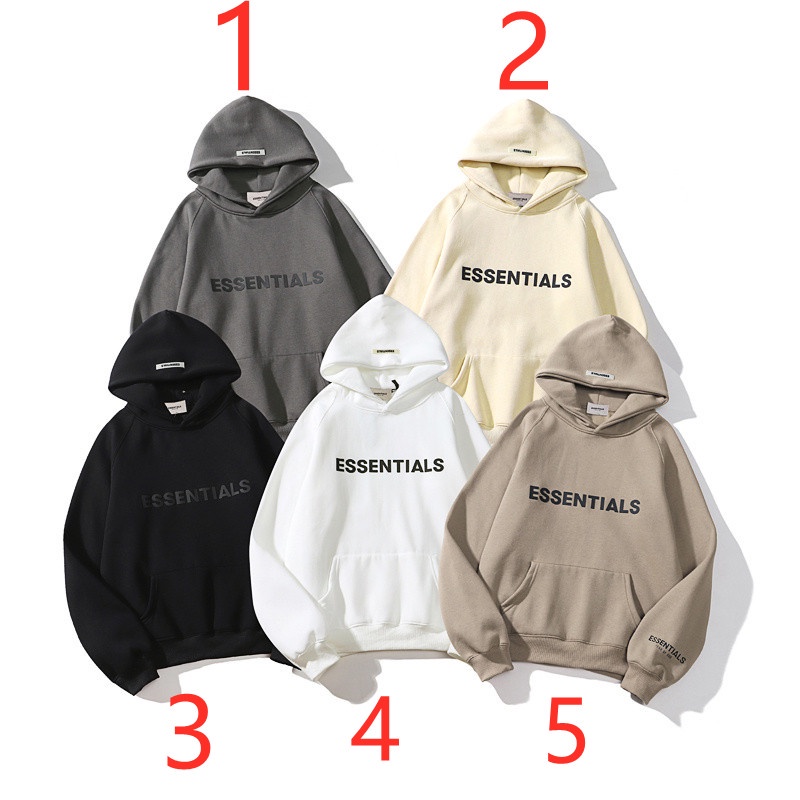 Áo hoodies tay dài in chữ ITEM FOG ESSENTIALS