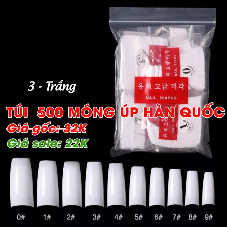 Móng Úp Hàn Quốc (500 móng/Đủ size)