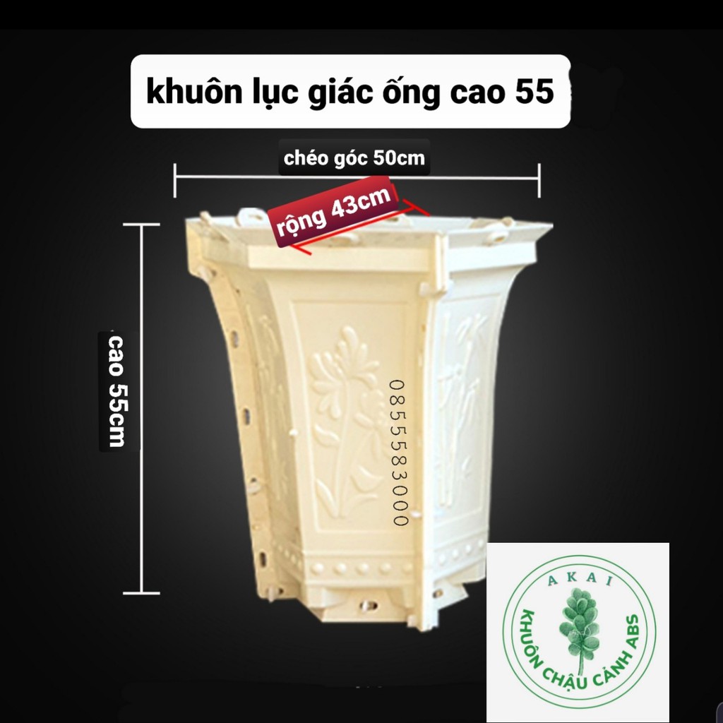 Khuôn đúc chậu lục giác ống cao 55
