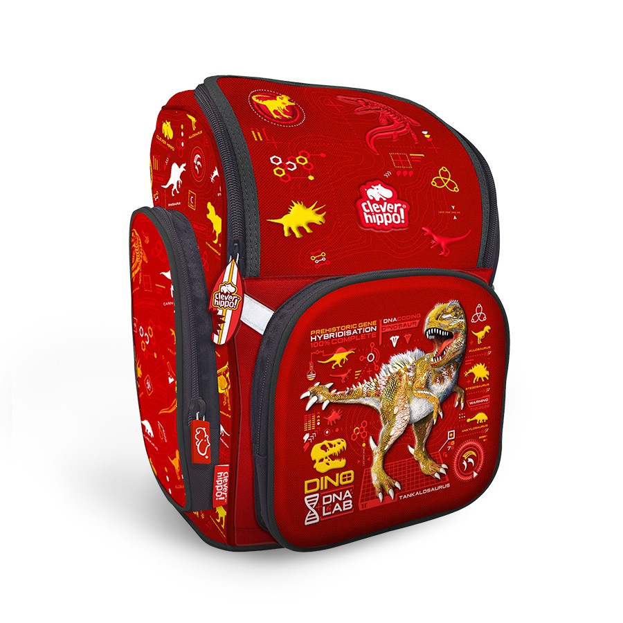 Balo Clever Hippo Khủng long chúa tể đỏ dành cho bé BD1107