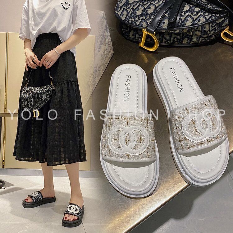 Dép lê nữ quai ngang đế cao 3p phối dạ sang chảnh hàng siêu nhẹ cao cấp chuẩn đẹp - D35