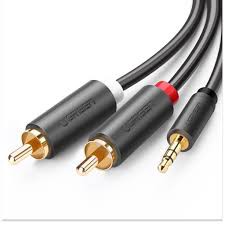 Cáp Audio 3.5mm to AV hoa sen (RCA) dài 2M Ugreen 10510 - Hàng Chính Hãng