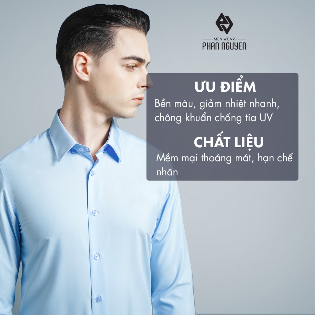 Áo sơ mi nam dài tay PHAN NGUYỄN chất liệu cao cấp hạn chế nhăn nhàu, thoáng mát, kháng khuẩn, chống tia UV SMD.1102 | BigBuy360 - bigbuy360.vn