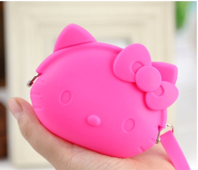 Ví silicon Hello Kitty có dây đeo