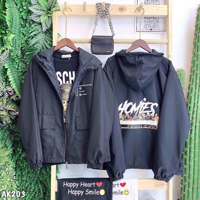 Áo khoác dù 2 lớp form rộng hàng đẹp nhen khách oi