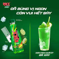 Nước tăng lực Rock Energy Tasty vị xoài xanh muối ớt - Thùng 24 chai