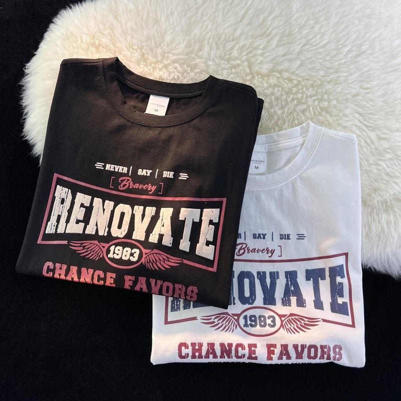 Áo Thun COZOK Tay Ngắn Dáng Rộng In Chữ Tiếng Anh Cá Tính Hợp Thời Trang