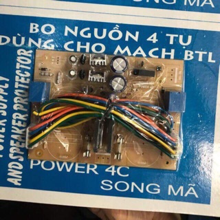 Bo mạch nguồn 4 tụ cho mạch BTL
