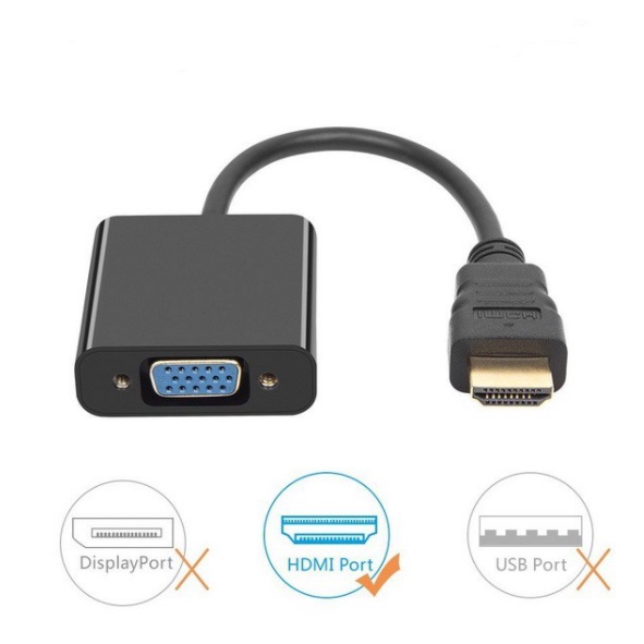 Cáp HDMI to VGA , dây chuyển đổi từ HDMI sang VGA chất lượng cao Full 1080P, dây kết nối máy chiếu