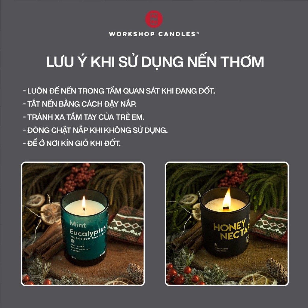 Nến thơm 18oz phiên bản Limited Blackwood/ Agarwood/ Absinthe Workshop Candles H&amp;H Home