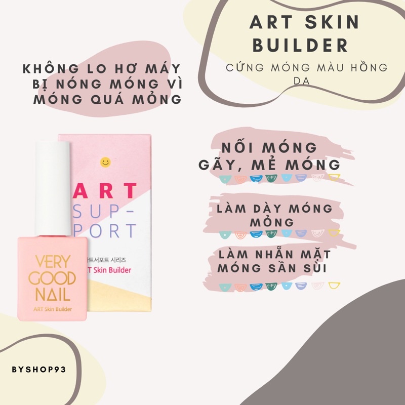 [Very Good Nail] Gel cứng móng cao cấp Hàn Quốc _Art skin builder màu tự nhiên