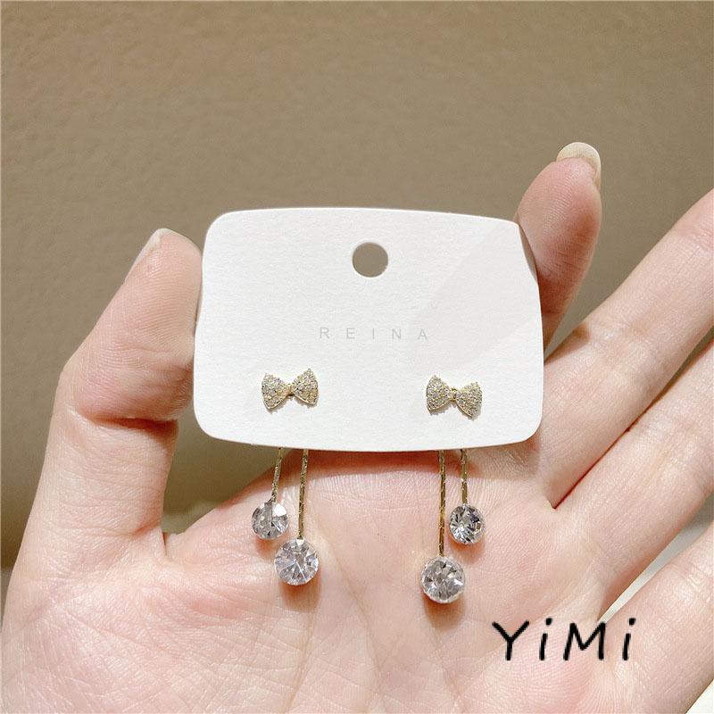 Bông tai tua dài hình ngôi sao đơn giản đa chức năng phong cách Hàn Quốc