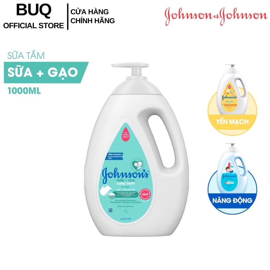 Sữa Tắm Johnson s Cho Bé Chứa Sữa Và Gạo 1000ml