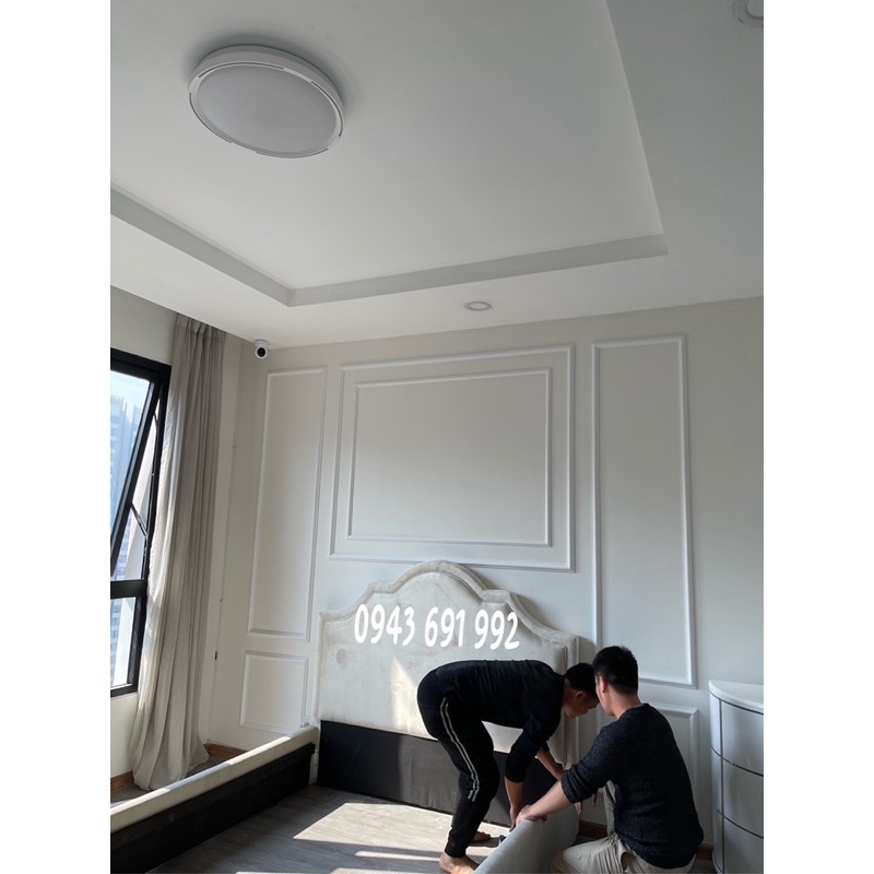 Thi công trọn gói phào chỉ nhựa màu trắng hoàn thiện bề mặt composite PS HQ tại Hà Nội