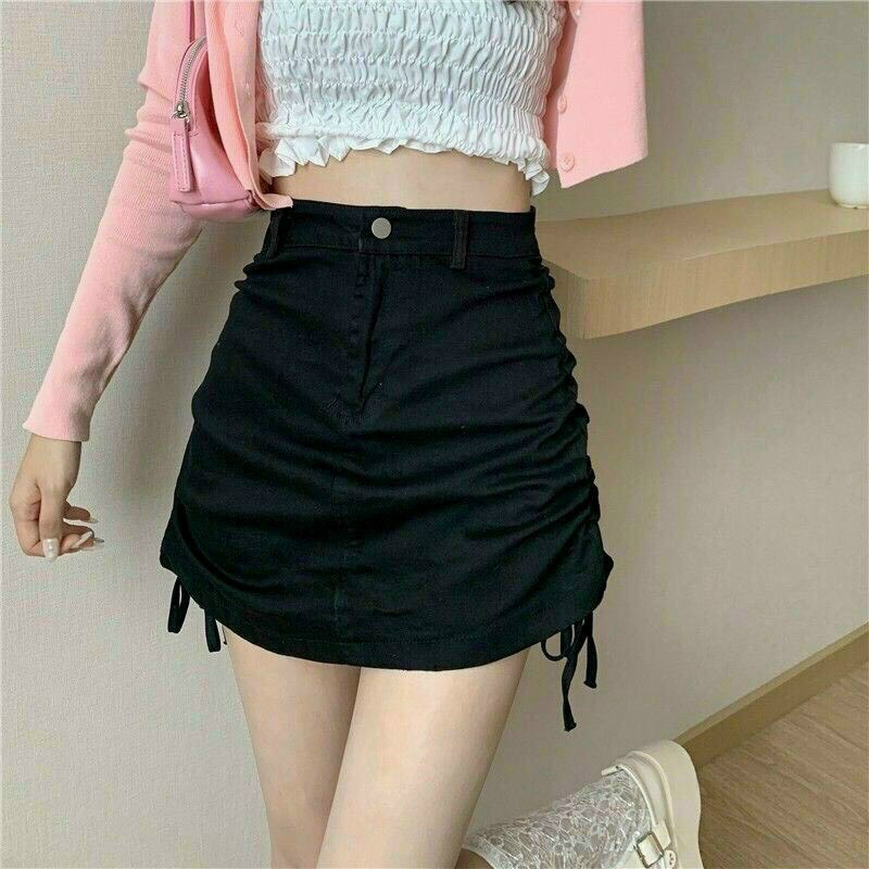 chân váy chữ A kaki loại 1 rút dây hot