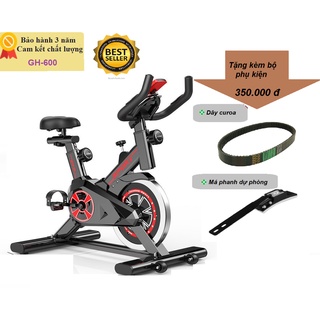 Xe đạp tập thể dục Sport GH600, xe đạp thể dục tại nhà, tặng kèm má phanh dự phòng, dây curoa